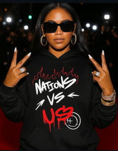 Load image into Gallery viewer, Nations vs. Us Hoodie - Grey