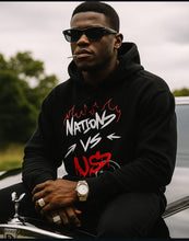 Load image into Gallery viewer, Nations vs. Us Hoodie - Black